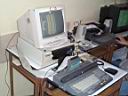 MSX Turbo R ligado a um monitor.